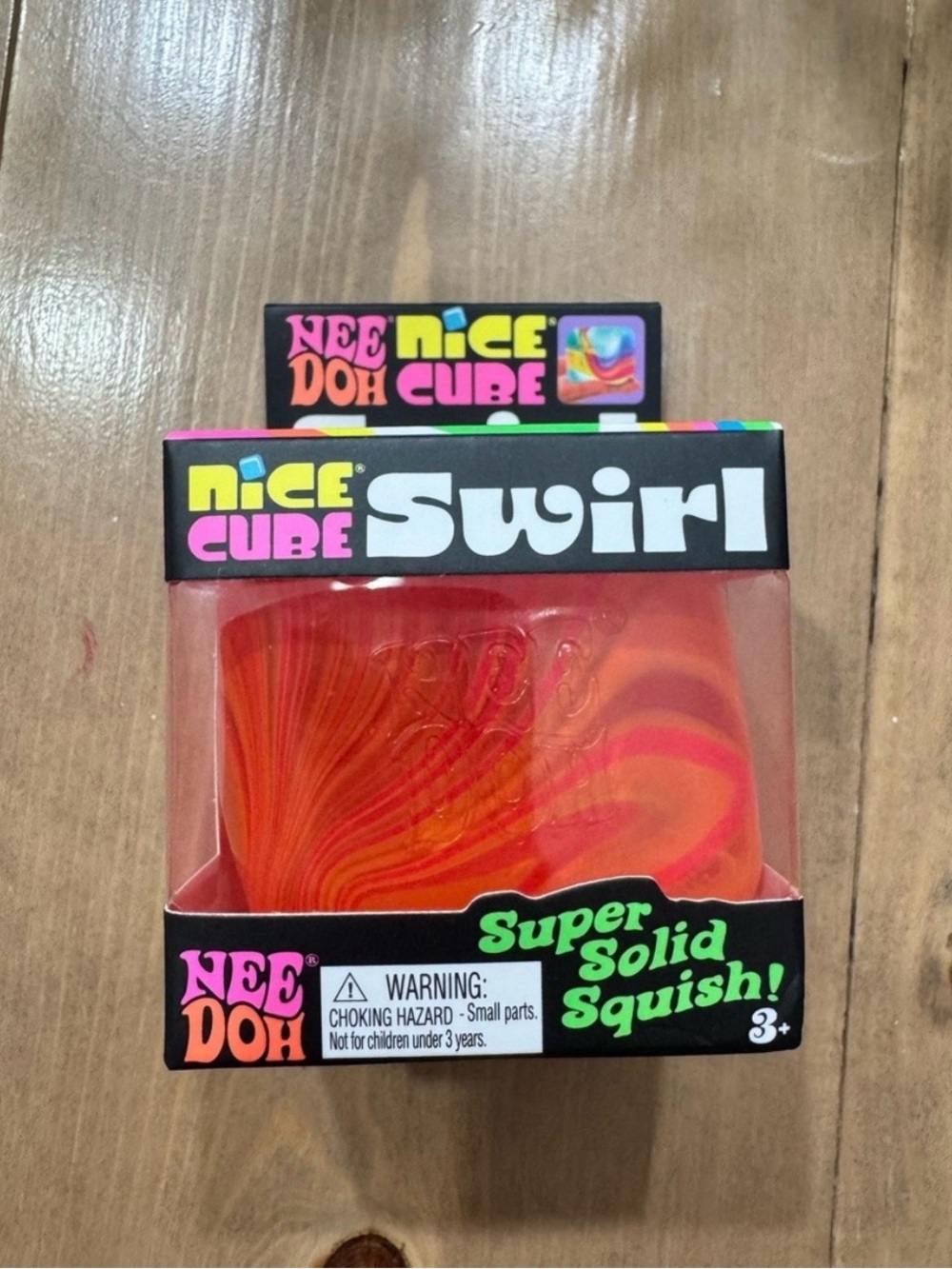 Nee Doh Swirl Super Solid Squish - Red & Orange